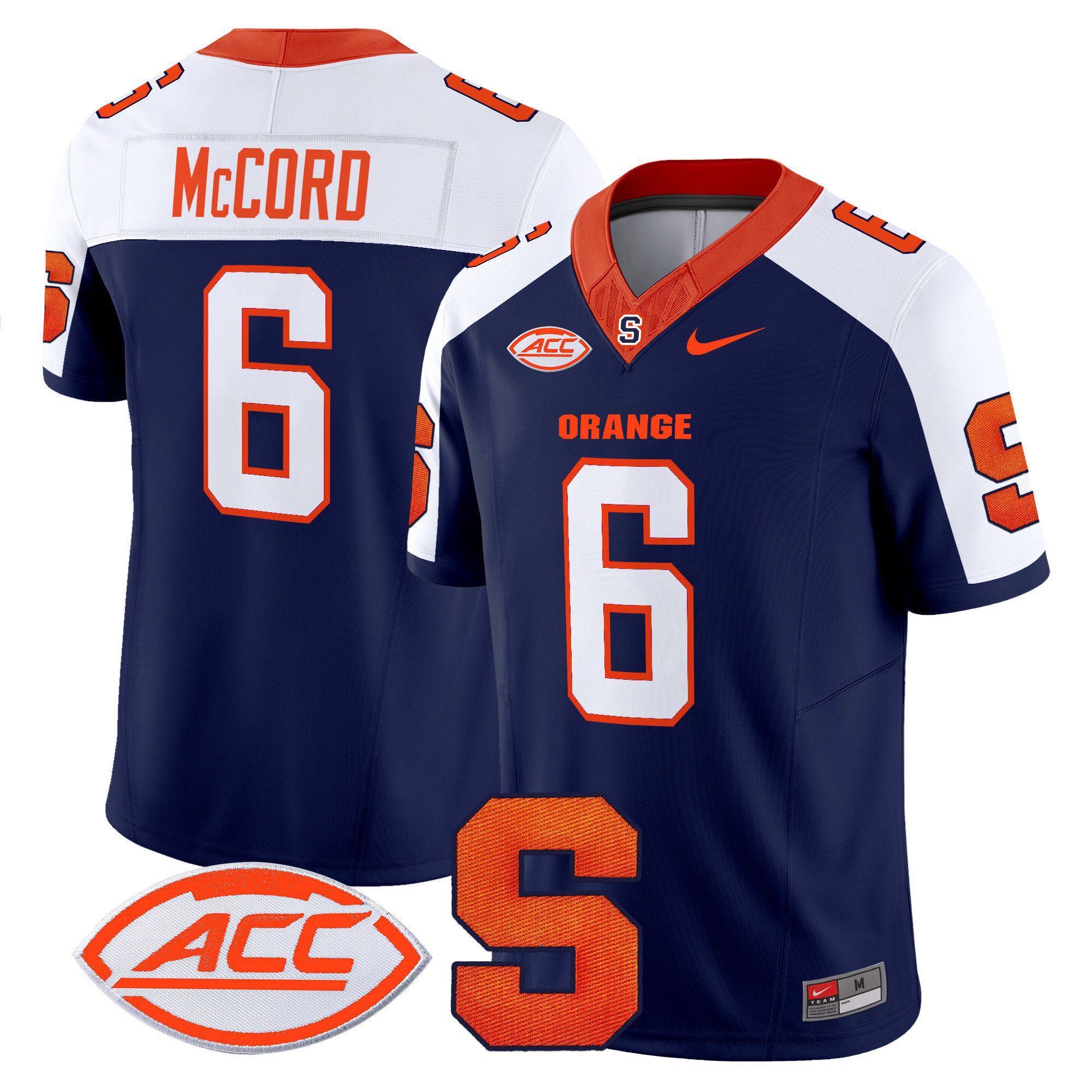 Men Syracuse Orange #6 Mccord Blue Nike 2024 Vapor Limited NCAA Jersey->ncaa teams->NCAA Jersey